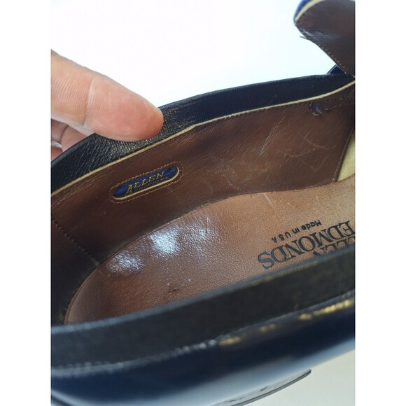 ALLEN EDMONDS Blue Navy Sutton‎ Oxfords Men\'s Sz 11.5 AAA Preppy Career Business main image 5